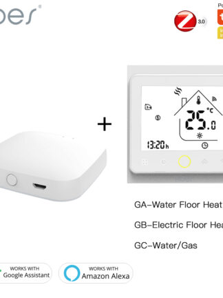 Купить ZigBee Smart Thermostat Temperature Controller Hub Required Water/Electric floor Heating Water/Gas Boiler with Alexa Google Home