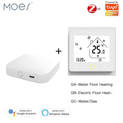 Купить ZigBee Smart Thermostat Temperature Controller Hub Required Water/Electric floor Heating Water/Gas Boiler with Alexa Google Home