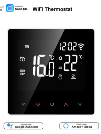 Купить Tuya Smart Life WiFi Thermostat Temperature Controller for Water/Electric floor Heating Water/Gas Boiler Works with Alexa Google