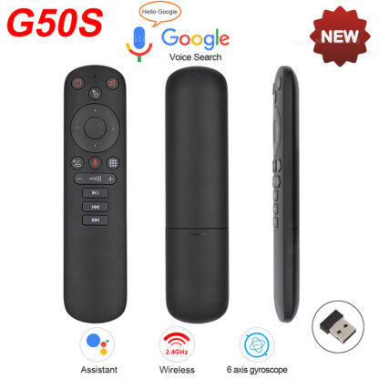 Купить G50S Wireless Fly Air Mouse Gyroscope 2.4G Smart Voice Remote Control G50 for X96 mini H96 MAX X3 PRO Android TV Box vs G20S G30
