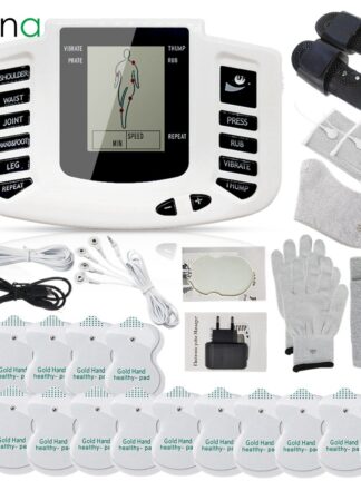 Купить Digital Electric Massager EMS Tens Acupuncture Body Massage Nerve Muscle Stimulator with Glove Sock Bracer Kneepads Health Care