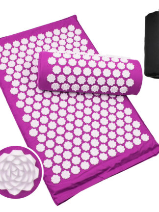 Купить Yoga Mat Lotus Acupressure Mat Massage Pad Relieve Stress Back Pain Acupuncture Mat Pillow Massage for Body Neck Foot Relaxation