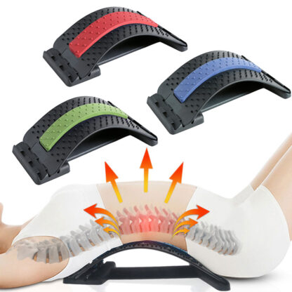 Купить Multi-level Adjustable Back Massager Stretcher Waist Neck Stretch Fitness Equipment Lumbar Cervical Spine port pain Relief