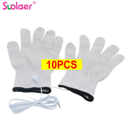 Купить Silver Conductive Fiber Massage Gloves for TENS/EMS for Therapy Hand Massager Anti-static/Anti-skid Electrode Gloves Wholesale