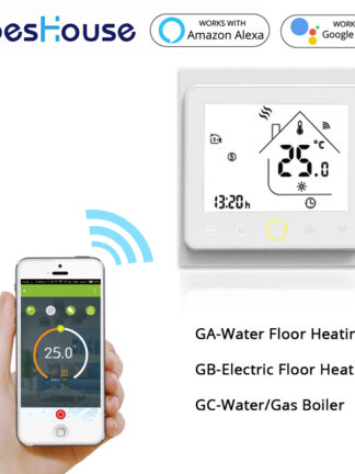 Купить Smart WiFi Thermostat Temperature Controller Water Electric Warm Floor Heating Water Gas Boiler Works with Echo Google Home Tuya