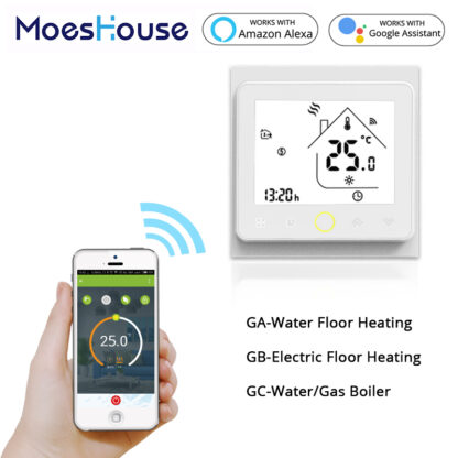 Купить Smart WiFi Thermostat Temperature Controller Water Electric Warm Floor Heating Water Gas Boiler Works with Echo Google Home Tuya