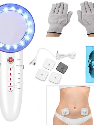 Купить 6 In 1 EMS Body Slimming Massager Ultrasonic LED Cavitation Galvanic Ultrasound Infrared Weight Lose Therapy Massager