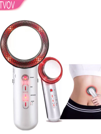 Купить Face Reduction 3 in 1 EMS Infrared Ultrasonic body Massager Anti cellulite Fat Burner Weight Loss Infrared Slimming Machine