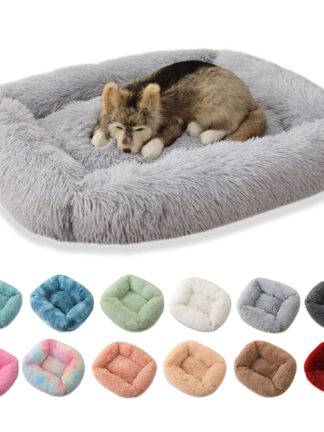 Купить Square Dog Bed er Soft Warm Push Cat Mat Dog Beds ong Push Soid Coor Pet Beds Cat Mat For itte Medium arge Pets