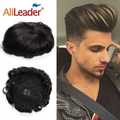 Купить Accessories New Men Wig 100% Real Hair 3 Clip-In Hair Extensions Clip-On Hair Pieces Replacement For Men Base Natural Extensions Costum