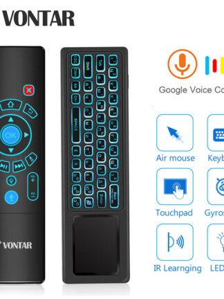Купить Voice Control Fly Air Mouse Gyro Sensing Game 2.4GHz Wireless keyboard Remote Control Microphone For Android Box X96Max X96mini