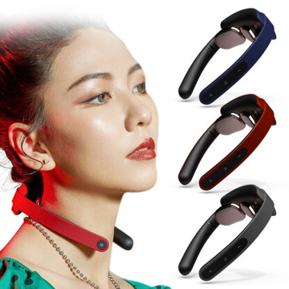 Купить Electric Neck Massager Foldable Low Frequency Shoulder Pain Relief Pulse Infrared Heating Hot Compress Gel Paste Neck Massage