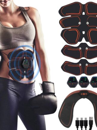 Купить Muscle Stimulator EMS Abdominal Hip Trainer Toner USB Abs Fitness Training Gear Machine Home Gym Weight Loss Body Slimming