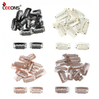 Купить Accessories Black White Snap Clips For Hair Extensions Hair Weave Clips Hair Clips For Wigs 20Pcs/ Lot Comb Clip Extension Costume