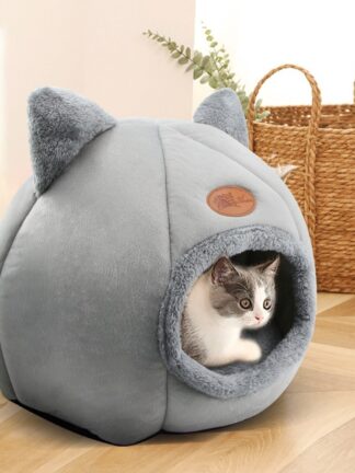 Купить Cat Bed Cat Accessories Cat Nest Deep Seep Comfortabe Bed For Pets Cats Tent Cozy Cave Beds Cats House pies For Cats
