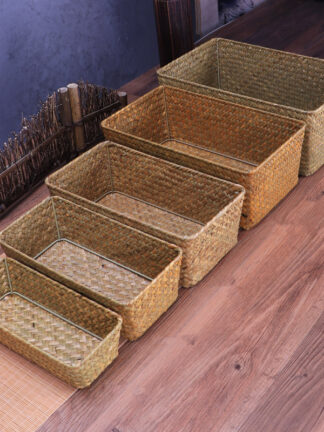 Купить Natura arge woven seagrass Basket of St Wicker For home tabe Fruit Bread Towes Sma Kitchen Storage Container set