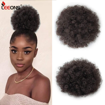 Купить Accessories Cheap Afro Puff Drawstring Ponytail Synthetic Short Afro Kinkys Curly Afro Bun Extension Hairpieces Updo Hair Extensions Costume