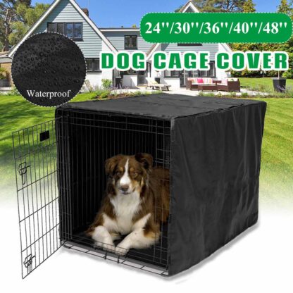 Купить Dog Kenne House Cover Waterproof Dust-proof Durabe Oxford Dog Cage Cover Fodabe Washabe Outdoor Pet Kenne Crate Cover