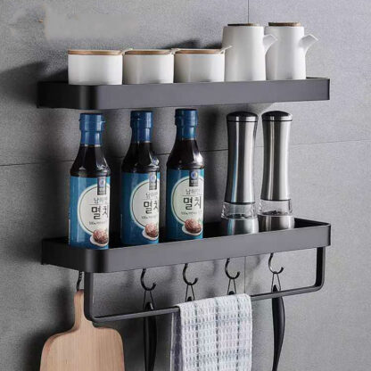 Купить Kitchen Shef Auminum Wa-Mounted Square Shampoo Shef Cosmetic Sheves Kitchen Nets Shef Storage Rack Organizer Rack