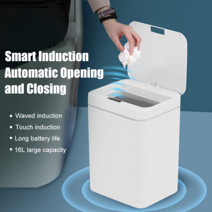 Купить YOREDE 16 Smart Induction Trash Can Automatic Sensor Dustbin USB Charging Rubbish Can Home&Kitchen Touch Sensor Garbage Bucket