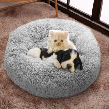 Купить Cat Beds House Round Soft ong Push Best Pet Dog Bed Cat Mat Animas Seeping Sofa For Dogs Basket Pet Products Cushion Cat Bed