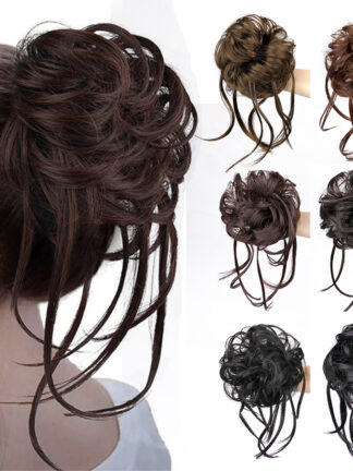 Купить Accessories Messy Hair Bun Scrunchies For Women Synthetic Chignon Messy Scrunchies Elastic Band Hair Bun Elastic Hair Bun Extension Costume