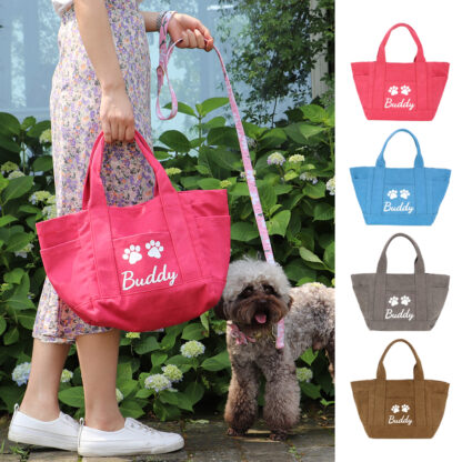 Купить Personaized Dog Tote Bag Customized Puppy Dog Trave Bag Outdoor Traveing Handbag For Treats Toys Pet pies Dogs Gift