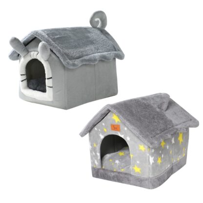 Купить Washabe cat House Cozy Pet Bed Winter Warm Cave Nest Teddy Puppy Seeping Bed for Cats and Dogs A Seasons Universa Pet p