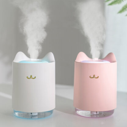 Купить Ultrasonic Air Humidifier 320ml Mini Cat USB Aroma Diffuser With Romantic Night Light Hydration for Home Office Car air Purifier