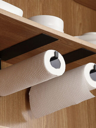 Купить Kitchen Sef-Adhesive Ro Rack Paper Towe Hoder Tissue Hanger Rack Nai-Free Cabinet Shef Sundries Accessories