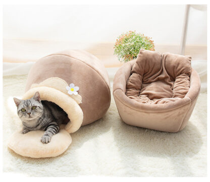 Купить Sef-warming 3 in 1 Fodabe Comfortabe Triange Pet Cat Bed Tent House 3 Coors Mutifunction Seepping Bag For Puppy Cats