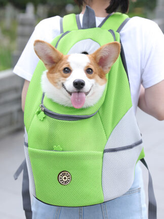 Купить Outdoor Stretch Mesh Backpack for Dog Pet Carrier Cat Shouder Knapsack Portabe Trave Pocket Pet Dogs Back Bag Dog Accessories