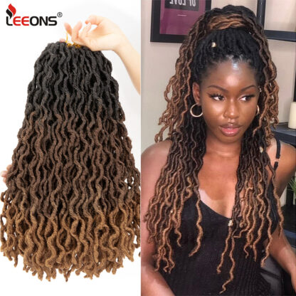 Купить Accessories New Ombre Curly Crochet Hair Synthetic Braiding Hair Extensions Goddess Faux Locs 12/18Inches Soft Dreads Dreadlocks Hair Costum