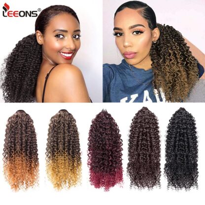 Купить Accessories 13Inch Afro Kinky Curly Ponytail African American Short Wrap Synthetic Drawstring Puff Pony Tail Clip In Hair Extensions Costume
