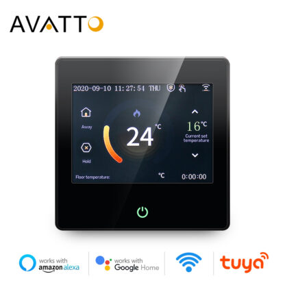 Купить AVATTO WiFi Smart Thermostat Heating Temperature Controller with Celsius/Fahrenheit LED Touch Screen Work with Alexa Google Home