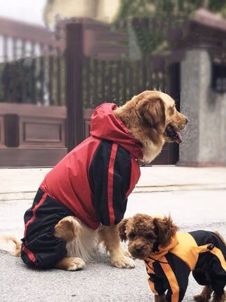 Купить Waterproof Dog Raincoat Jumpsuit For Sma Medium arge Dogs Rain Coat Outdoor Pet Cothes Puppy abrador Husky Pug Jacket SCC02