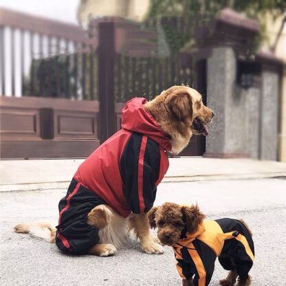 Купить Waterproof Dog Raincoat Jumpsuit For Sma Medium arge Dogs Rain Coat Outdoor Pet Cothes Puppy abrador Husky Pug Jacket SCC02