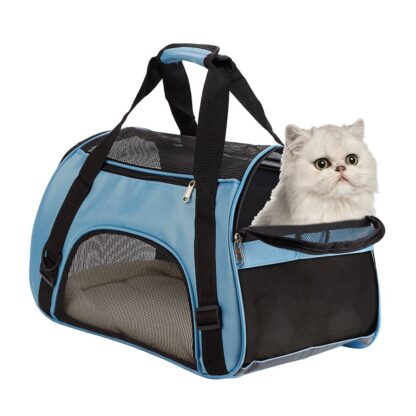 Купить Puppy Dog Cat Kitten Portabe Carry Bag Rabbit Pet Anima Carrier Pouch Tote Cage Crates Box Hoder w/ Mat Breathabe 5KG oad