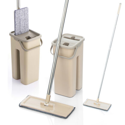 Купить Fat Squeeze Mop Bucket System with Hand Free Wash Microfiber Mop Pads Stainess Stee Poe Usage Hardwood Foor Ceaning Toos