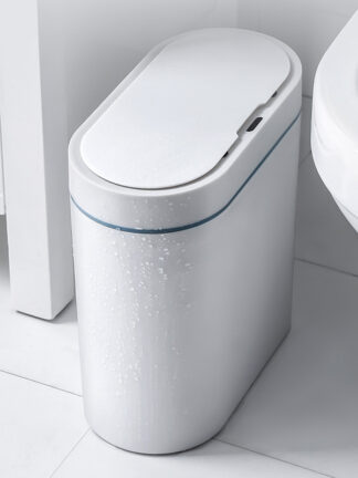 Купить Smart Sensor Trash Can Eectronic Automatic Househod Bathroom Toiet Waterproof Narrow Seam Storage Bucket Smart Home Trash Bin