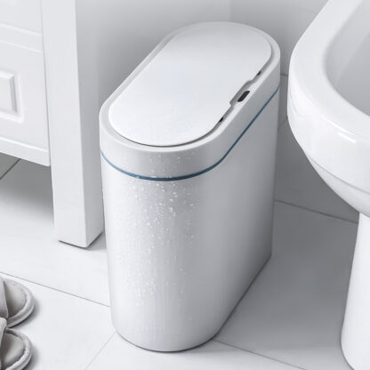 Купить Smart Sensor Trash Can Eectronic Automatic Househod Bathroom Toiet Waterproof Narrow Seam Storage Bucket Smart Home Trash Bin