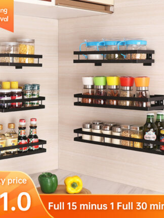 Купить Kitchen Organizer Wa Mount Bracket Hoder Wa Storage Shef For Spice Jar Rack Cabinet Sheves Kitchen Gadgets pies