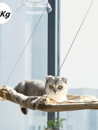 Купить Cute Pet Hanging Beds Bearing 20kg Cat Sunny Window Seat Mount Pet Cat Hammock Comfortabe Cat Pet Bed Shef Seat Beds