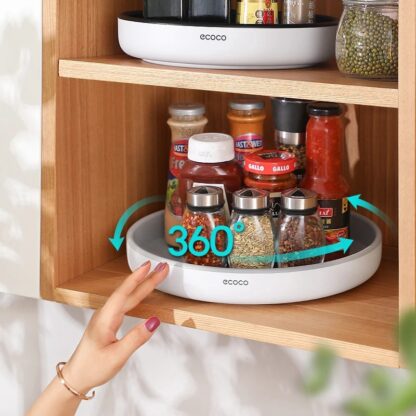 Купить 360 rotating seasoning storage rack Ecoco Seasoning Organizer shef oi and non-sip kitchen accessories