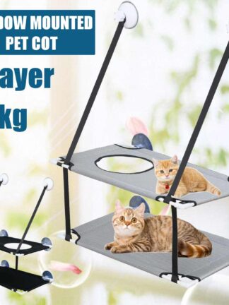 Купить Cute Pet Hanging Beds Bearing 10kg Cat Sunny Window Seat Mount Pet Cat Hammock Comfortabe Cat Pet Bed Shef Seat Beds
