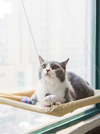 Купить Pet Cat Hammock Comfortabe Sunny Gass Window Cats Shef Seat Mat kitten Rest Seeping Hanging Beds Bearing 20kg