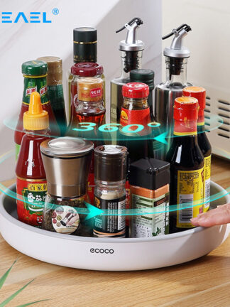 Купить 360 Rotating Spice Rack Organizer Seasoning Hoder Kitchen Storage Tray azy Susans Home pies for Bathroom Cabinets