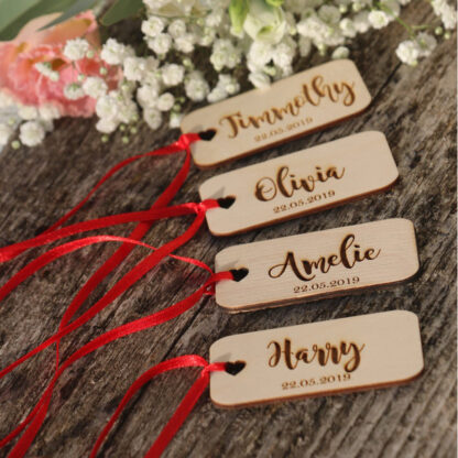 Купить Custom Wedding Pace Name Sign Wood Wedding Party Tabe Decor name Heart Tag For Wedding Baby Shower Birthday Guest Gift