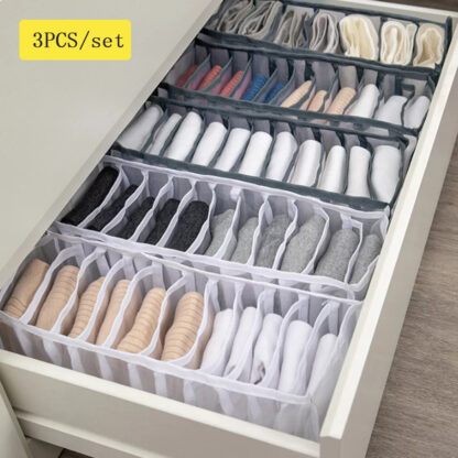 Купить 3PCS/set Coset Storage Organizer For Socks Home Separated Bra Underwear Storage Box Fodabe Ties Shorts Meas Der Organizer