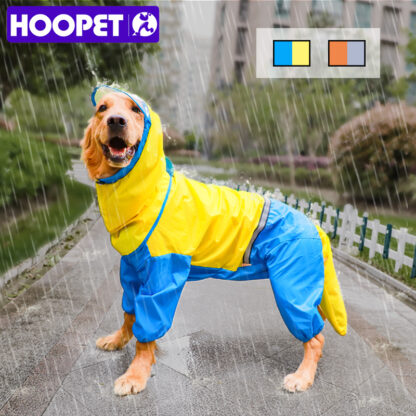 Купить HOOPET Dog Riancoat Jumpsuit Rain Coat for Dogs Pet Coak abrador Waterproof Goden Retriever Jacket